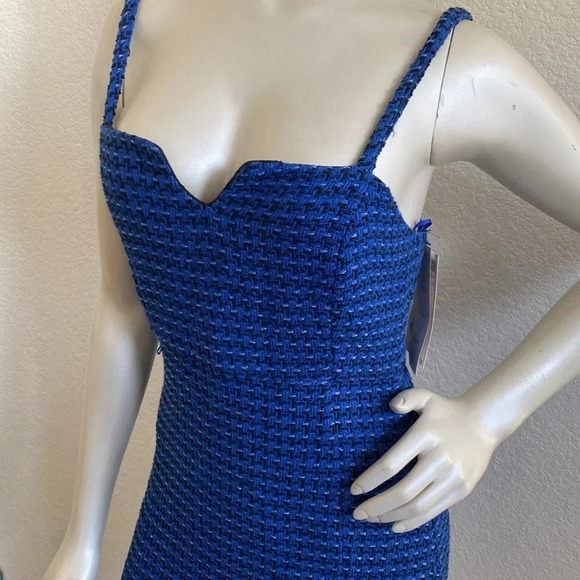 NWT ZARA Texture Tank Dress Blue Size Small - Picture 4 of 13